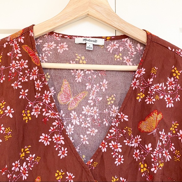 Madewell Tie-Sleeve Wrap Top - Picture 4 of 10